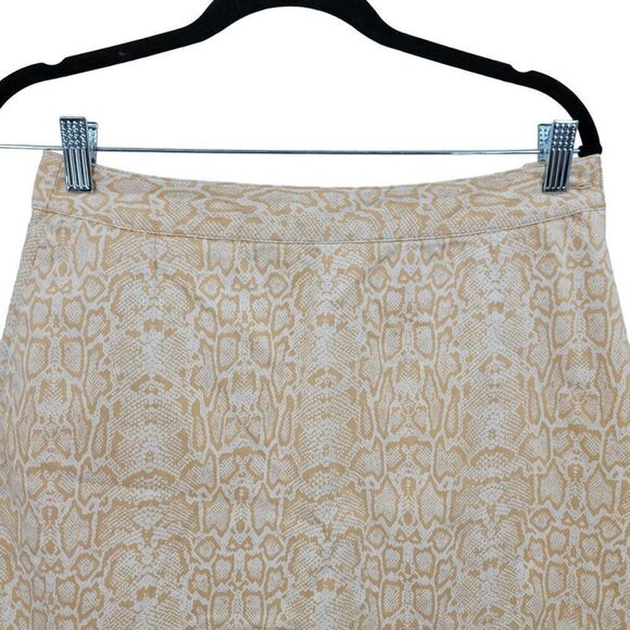 EP Pro Golf Skort 8 Beige Snake Print Skirt Short Lined Stretch Cotton Pockets - Picture 4 of 11